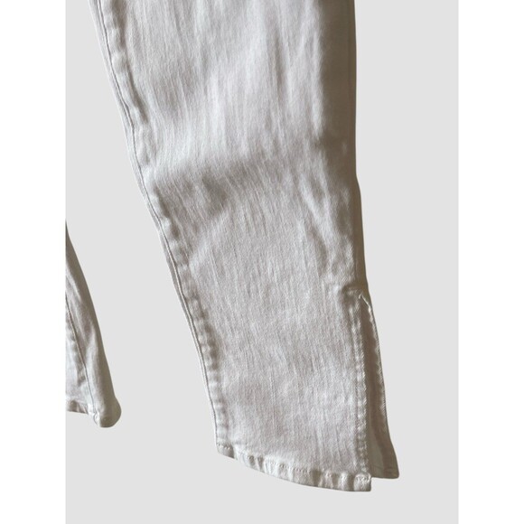 L’AGENCE Josie High Rise Skinny Jeans Size 25 White Women’s Split Side Hem NWOT - Picture 6 of 9